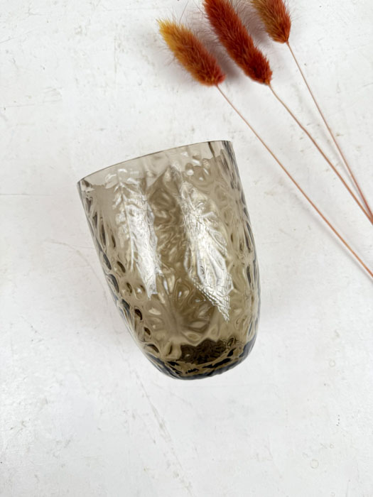 Anna von Lipa Blume Glas braun