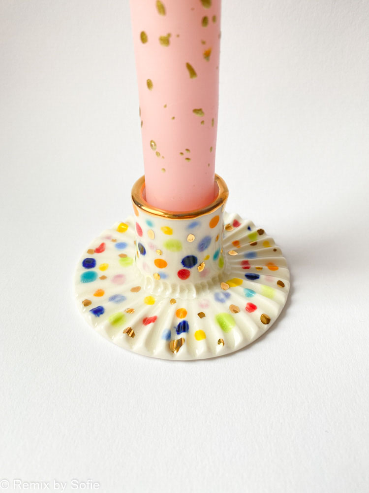 Galerie Petz Kerzenständer mit Punkten Tutti Frutti