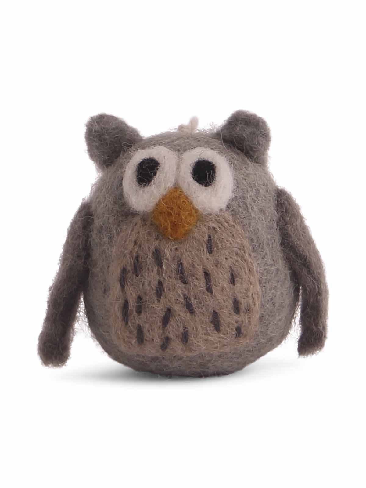 Fairtrade Wolle Ornamente Eule - Gry & Sif