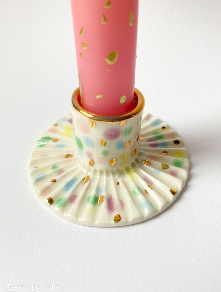 Galerie Petz Kerzenleuchter mit Pastellpunkten