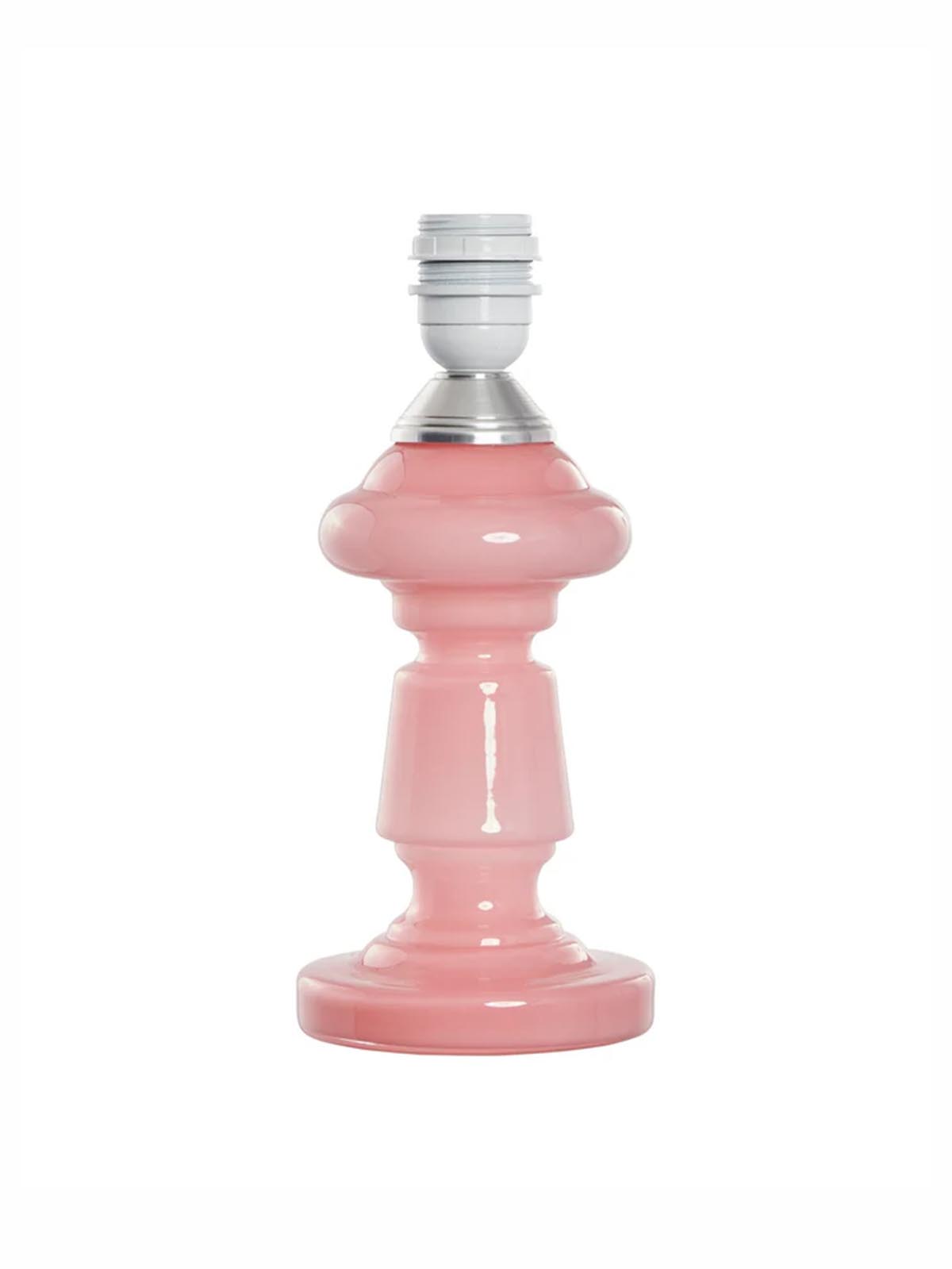 rosa rosa Lampen in mundgeblasenem Glas Tischlampe in schönen Pastell.