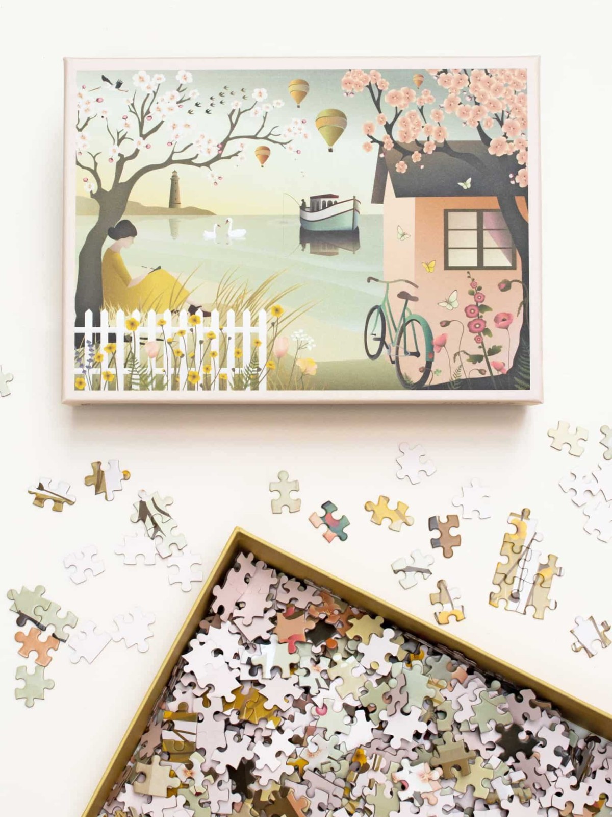 Remix von Sofie, einige Vasen, Rätsel, Hobby 1000 Stücke, rundes Puzzle, Geschenkidee, Menschengeschenk,
