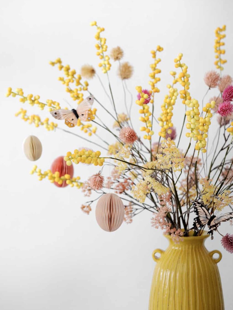 Bungalow, Remix von Sophie, Osterdekorationen, Ostereier, Papiereier, Papierschmuck, Ostereier in Papier, Ostereier,