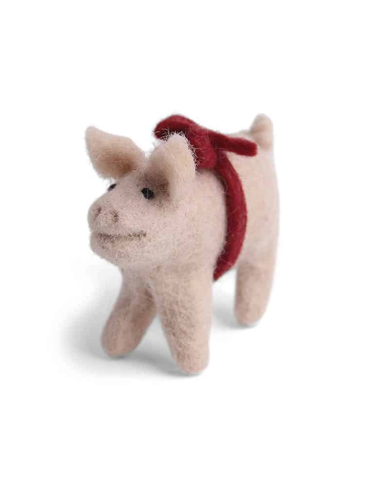 Remix von Sofie, Gry & Sif, Gry og sif, Weihnachtsdekorationen, Weihnachtsschmuck in Filz, Filzverzierungen, Filzverzierungen, Filzverzierungen, Schwein in Filz
