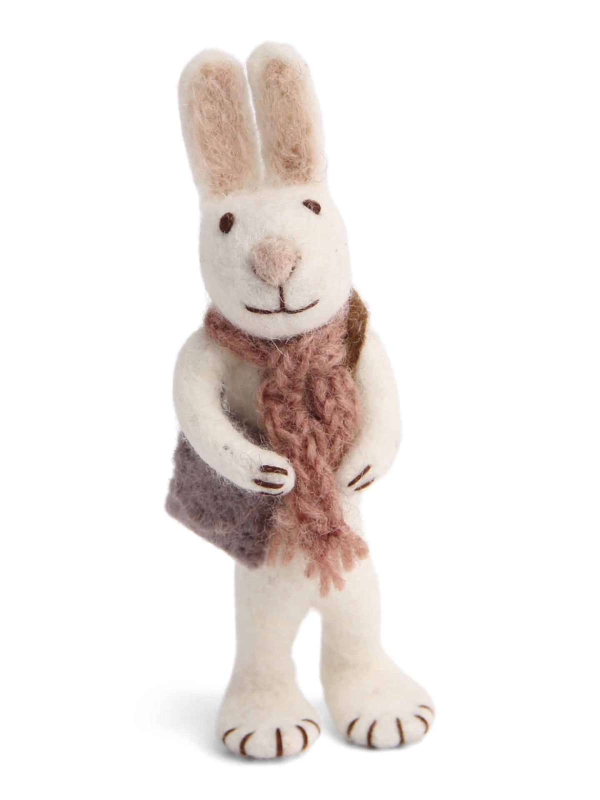 Filz hat mit Hose und blauem Ei, 21312, Osterhase, Hase in weißer Wolle, Topf und Sieb, ein Topf & Sieb, Remix von Sofie, Tischdekorationen, Verzierungen für Äste nachhaltige Dekoration, Bio-Wolle, Osterdekorationen