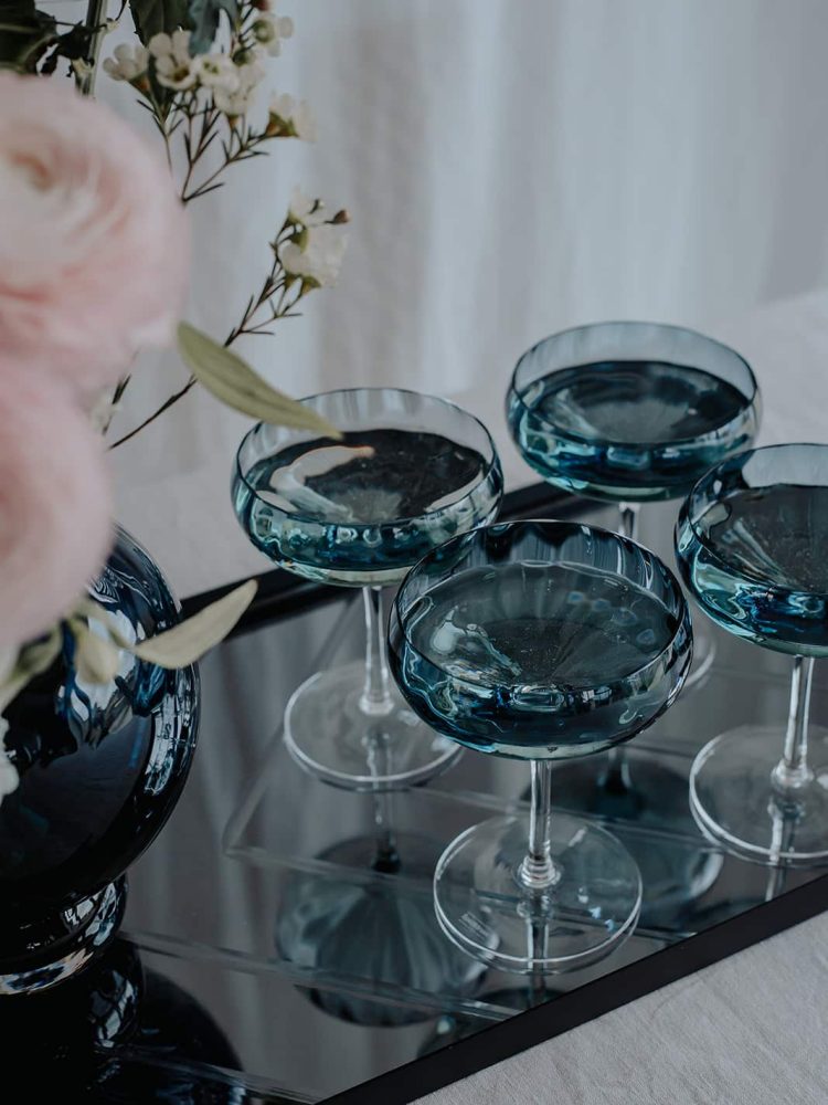 Champagnerschale, Champagnerglas, Wiesenspektrum, Champagnerglas, Champagnerschale, Champagnergläser, Remix von Sofie, Partygläser, Champagnerschalen.
