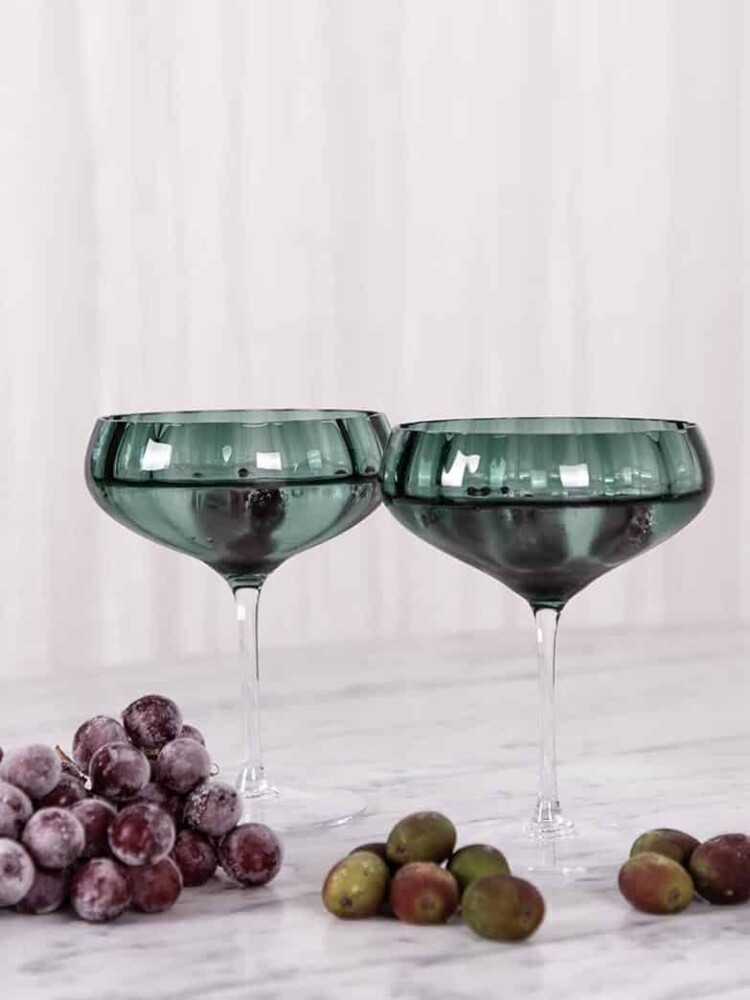 Champagnerschale, Champagnerglas, Wiesenspektrum, Champagnerglas, Champagnerschale, Champagnergläser, Remix von Sofie, Partygläser, Champagnerschalen.