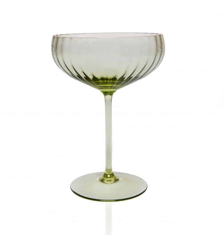 Anna von Lipa Champagnerglas in olivgrün