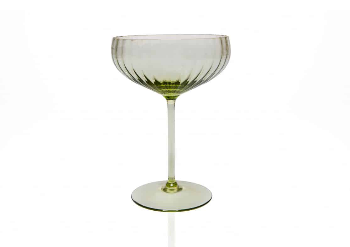 Anna von Lipa Champagnerglas in olivgrün