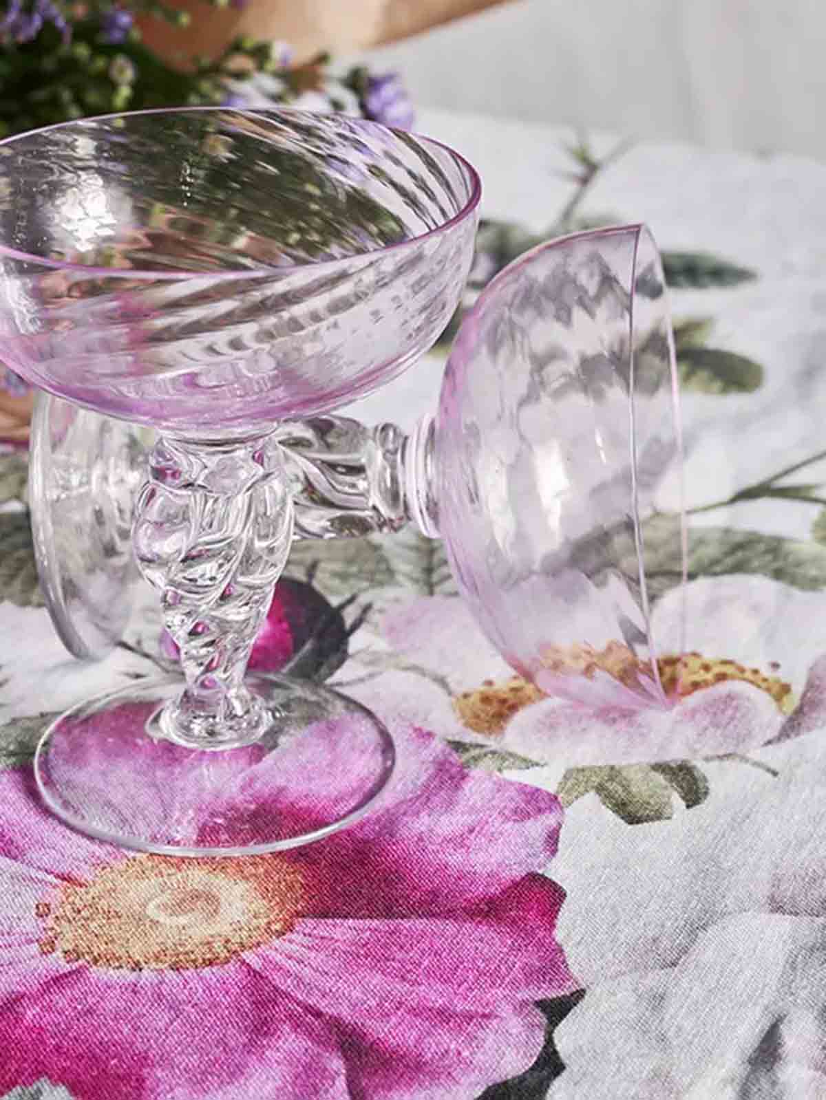 Tischdecke aus Leinen mit Blumen aus Koustrup und Co