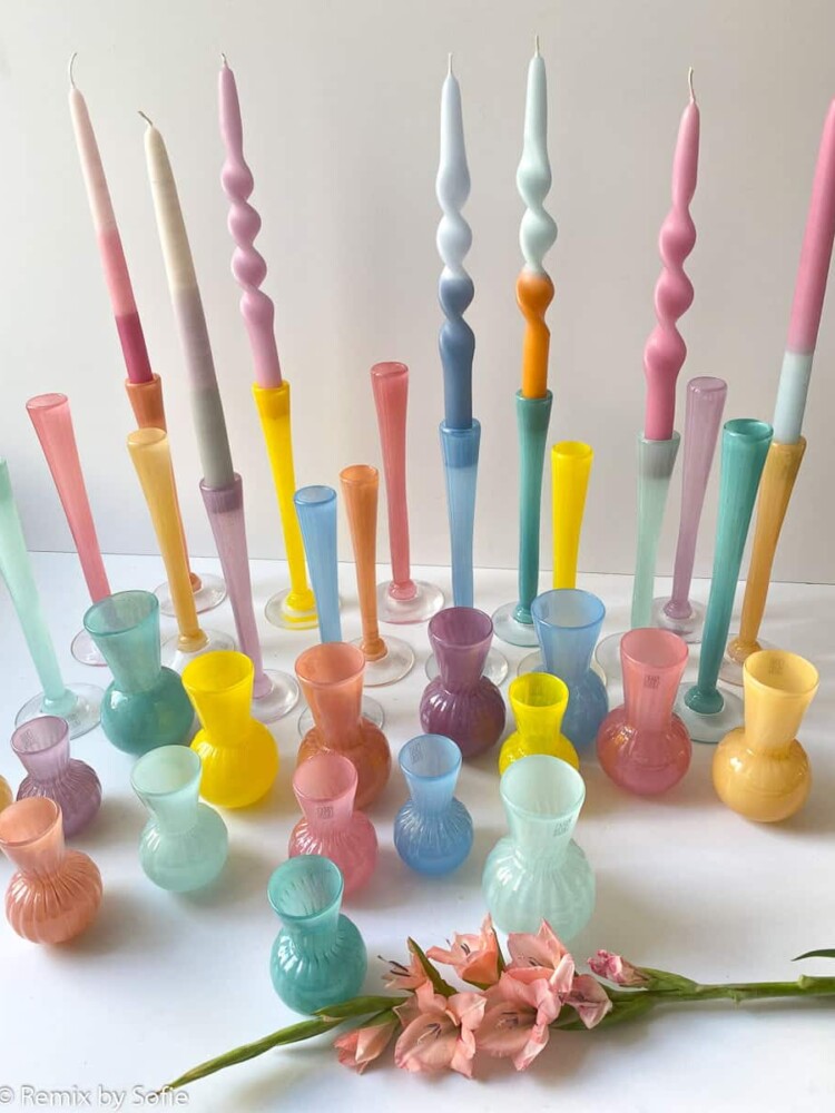 Handgeblasene Kerzenständer, mundgeblasenes Glas, Anne Florh, mundgeblasene Kerzenständer, Kerzenständer, Glaskerzenständer, Kerzenhalter, Kerzenständer, Glaskerzenständer