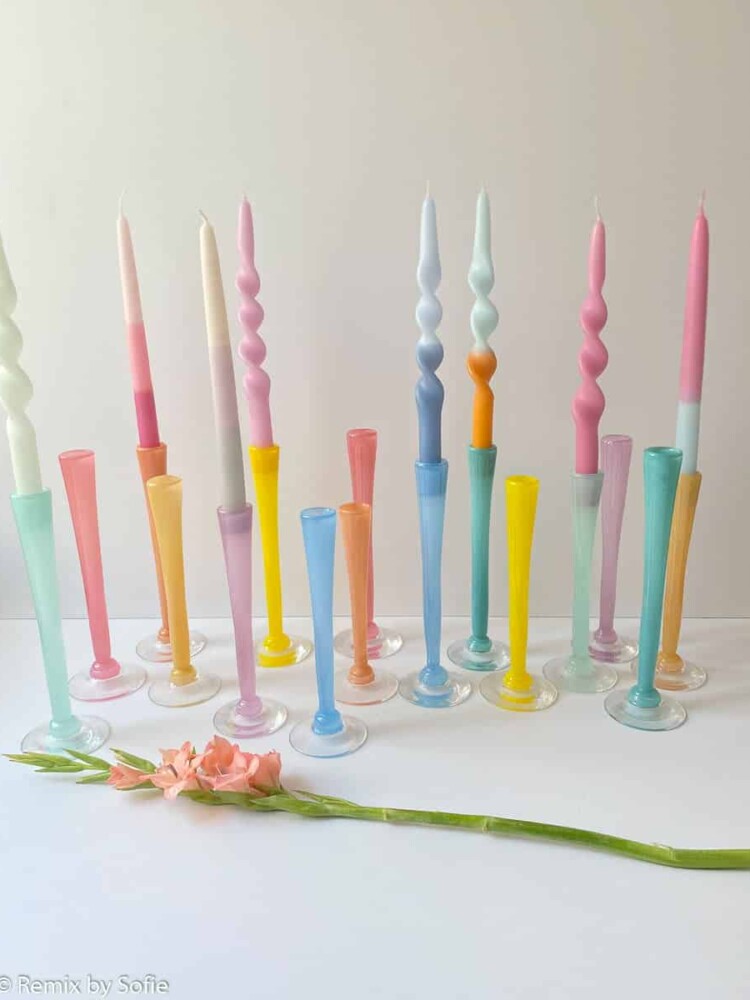 Handgeblasene Kerzenständer, mundgeblasenes Glas, Anne Florh, mundgeblasene Kerzenständer, Kerzenständer, Glaskerzenständer, Kerzenhalter, Kerzenständer, Glaskerzenständer