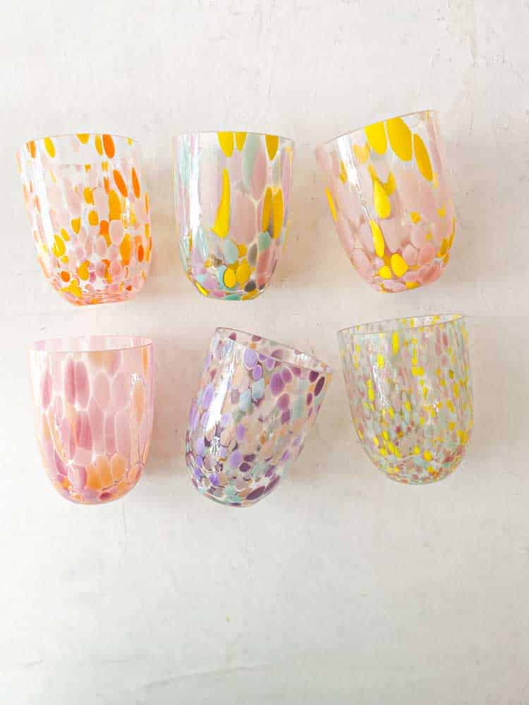 anna von lipa, anna von lipa splash glass, anna von lipa glass, anna von lipa trinkglas, wasserglas, confetti glass, glasmalerei, mundgeblasenes glas, marmorglas, borenverkleidung, gehäuse, innen, anna von lipa splash und confetti Glas, spritzwassergeschützt, spritzwasserfreier Sommer 2, lila regen, spritzwasserfreier Baukasten