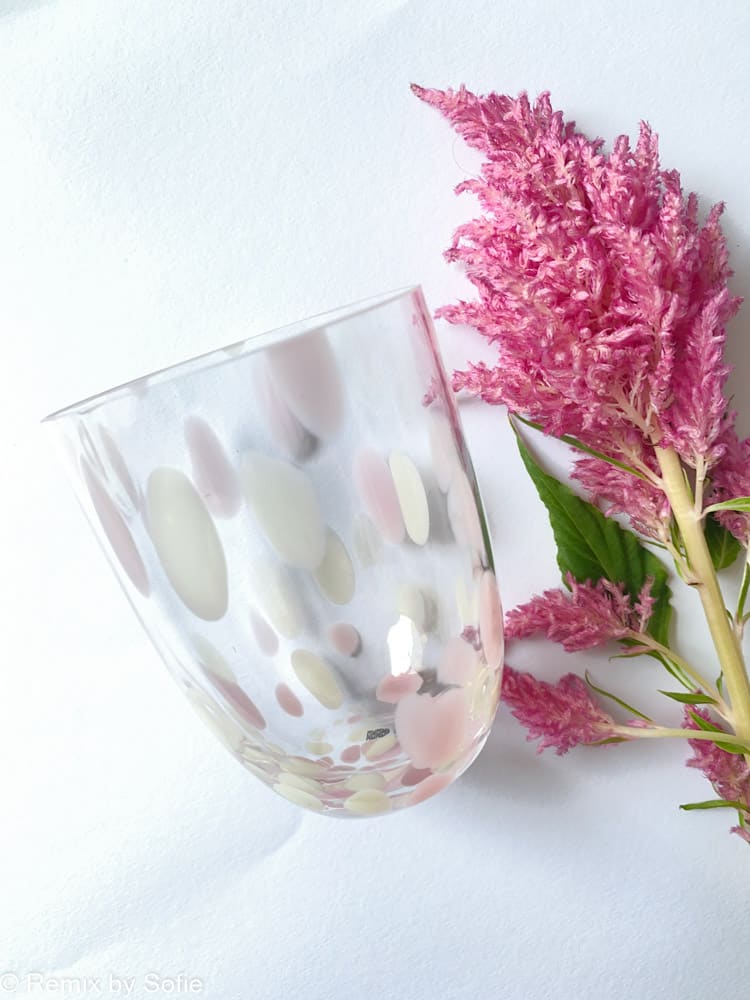 Wasserglas, anna von lipa mix & match, Tumbler, Wasserglas, Trinkglas, Trinkglas, farbiges Glas, Remix von sofie, anna von lipa glass, anna von lipa retailer, Bohemiaglas, Mundglas, Konfettiglas, Spritzer Glas, Tischbezug, Spritzglas, anna von lipa Händler, Tischbezug