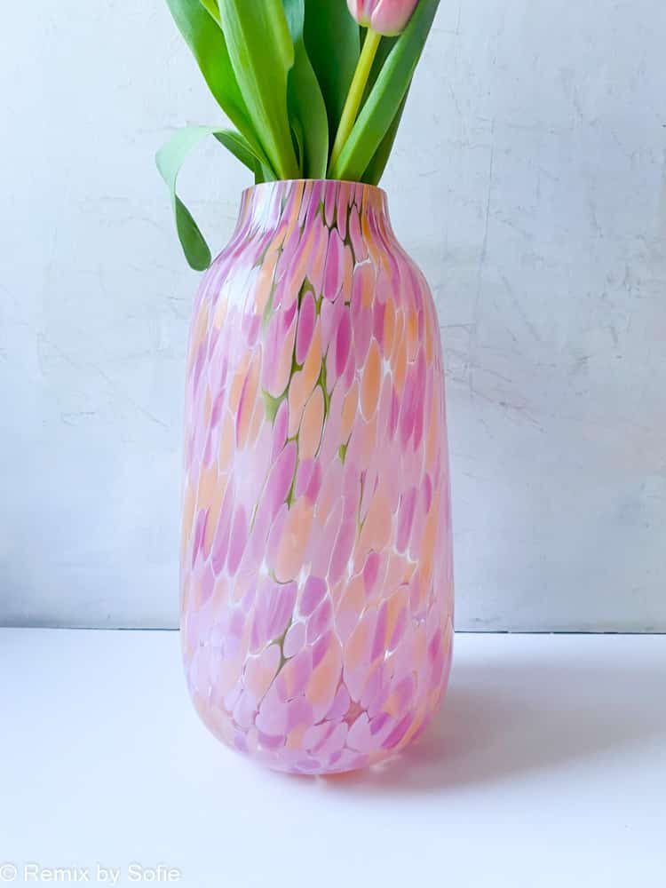 Konfetti Vase in Aprikosen aus mundgeblasenem Glas - anna von lipa