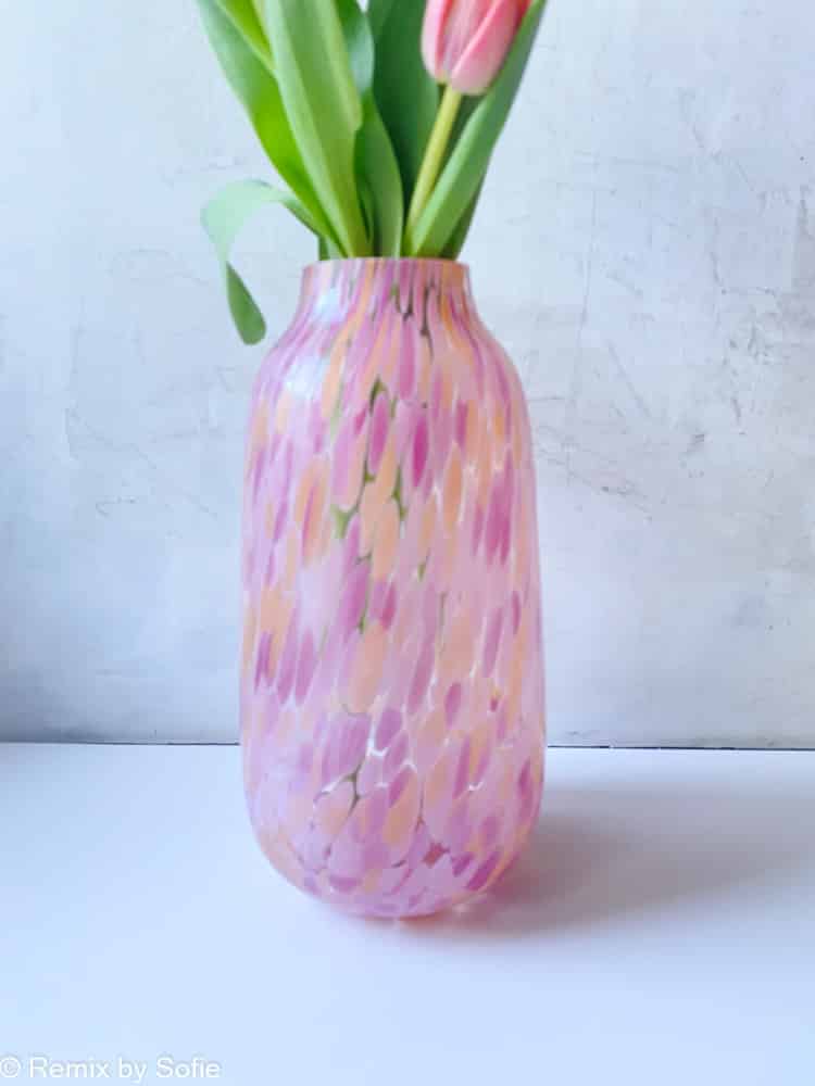 Konfetti Vase in Aprikosen aus mundgeblasenem Glas - anna von lipa