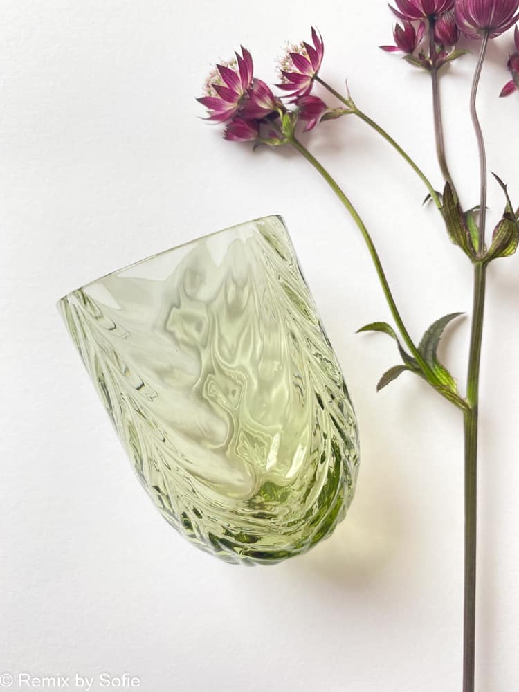 Anna von Lipa Wave Glas - Olive Green
