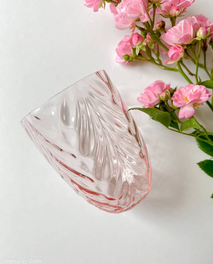 Wawe in rosa, Olivenglas, Bambusglas, anna von lipa mix & match, swil glass, wawe glass, Harlekinglas, Tumbler, Wasserglas, Trinkglas, Trinkglas, Glasmalerei, Hausinnenraum, Tischeinstellung, Glas von anna von Lipa, anna von lipa dealer, remix von sofie