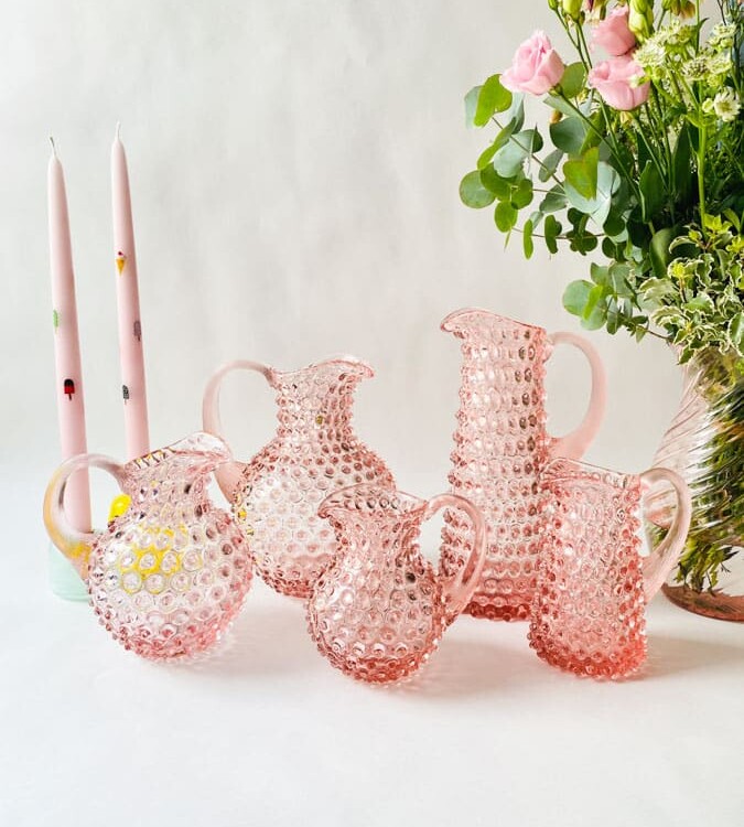 Kanister im Stachelglas 1 Liter - rosa - Bild 3