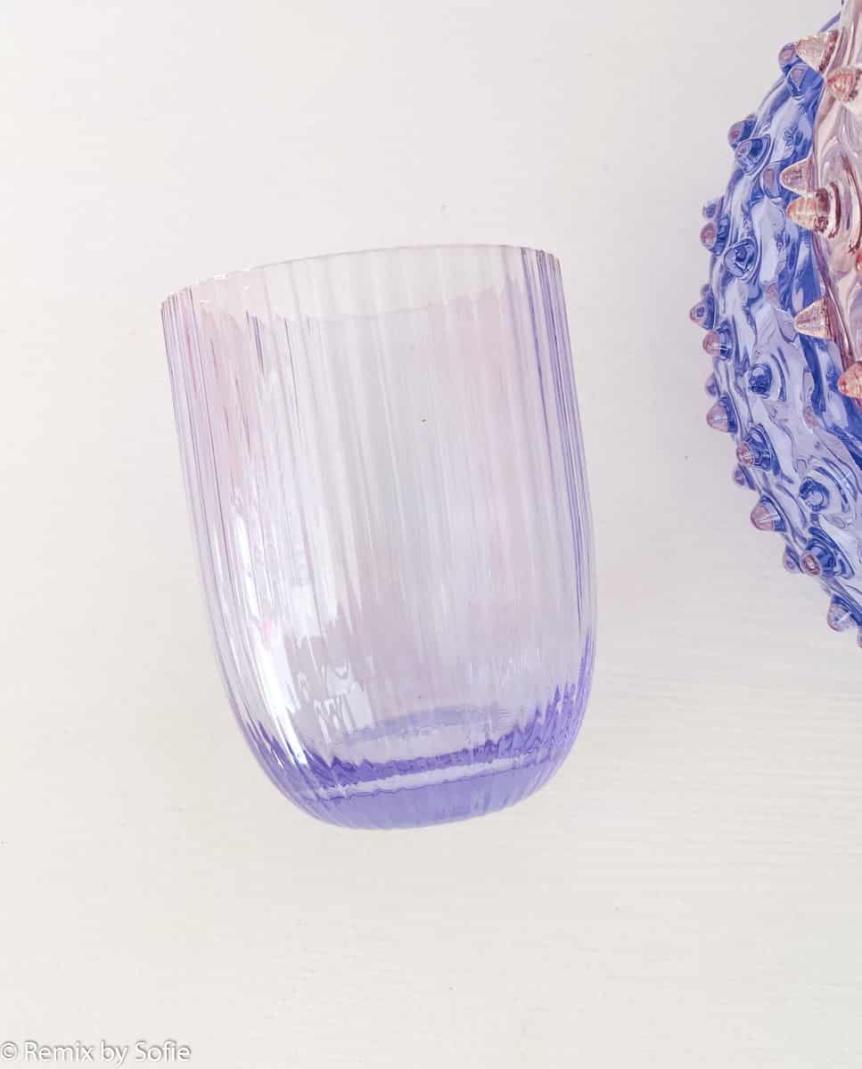 Anna von Lipa Mix & Match, Swan Glass, Wawe Glass, Harlequin Glass, Tumbler, Wasserglas, Trinkglas, Trinkglas.