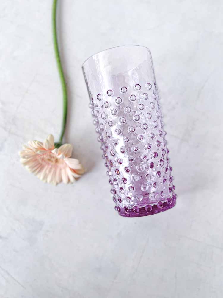 Anna von Lipa, Anna von Lipa Porkupinglas lang trinken Glas in lila