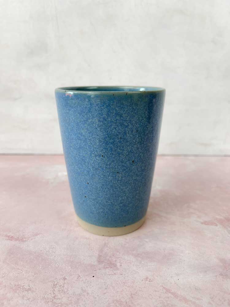 hoch ø-cup - Tasse ohne Griff, Bornholms Keramikfabrik in blau