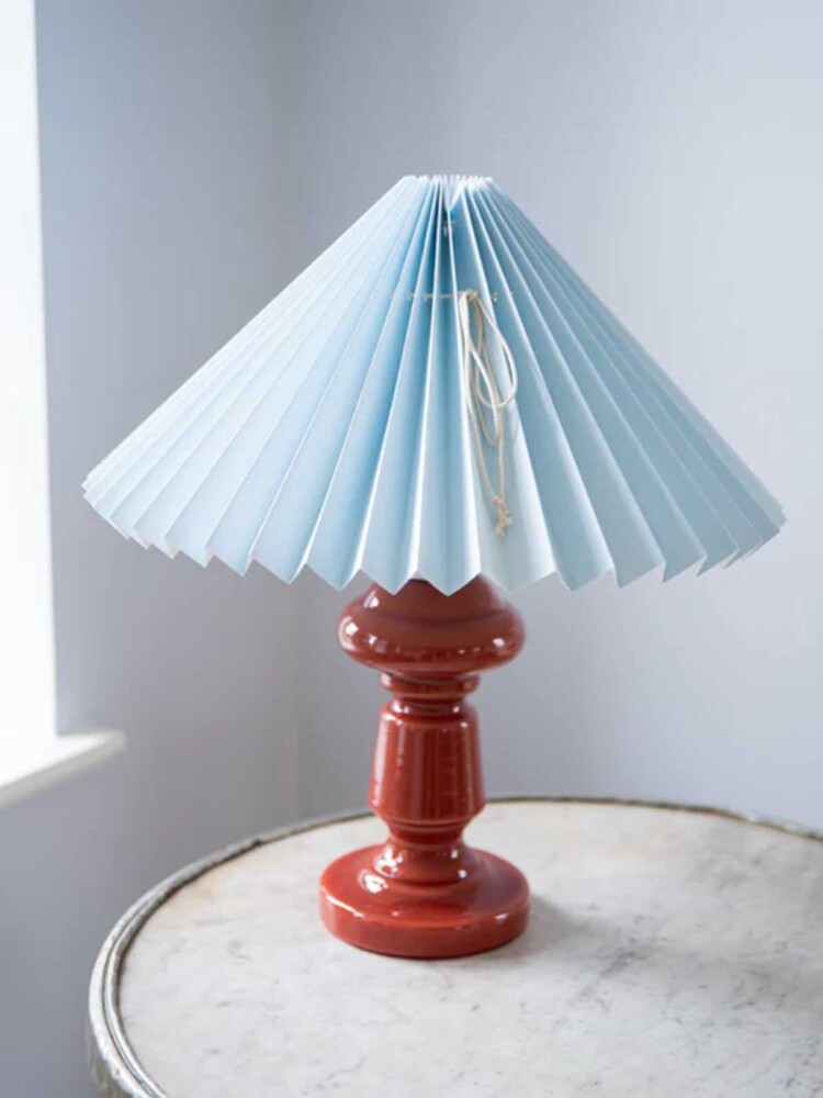 Tischlampe aus mundgeblasenem Glas petro 1 rosa Rosenlampen - rot