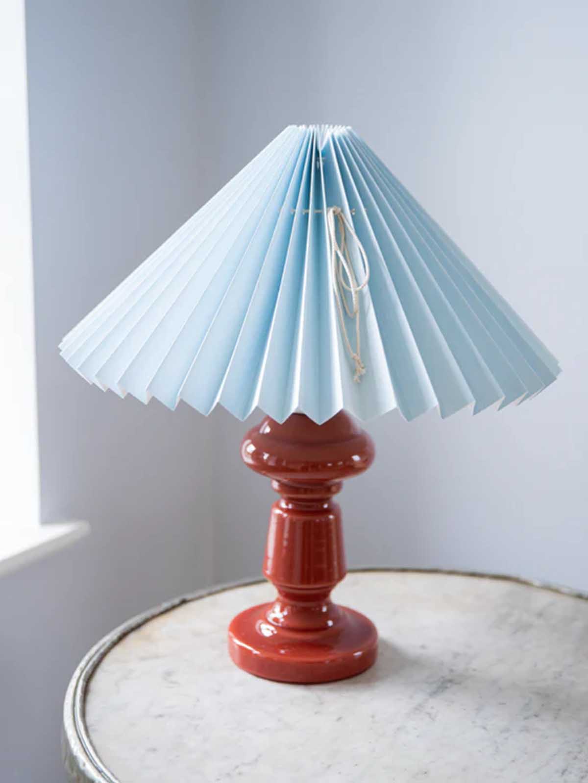 Tischlampe aus mundgeblasenem Glas petro 1 rosa Rosenlampen - rot