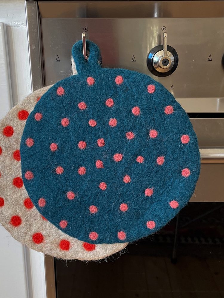 Topflappen, Topflappen aus Wolle, afroart, Remix von Sofie, Küchenutensilien,