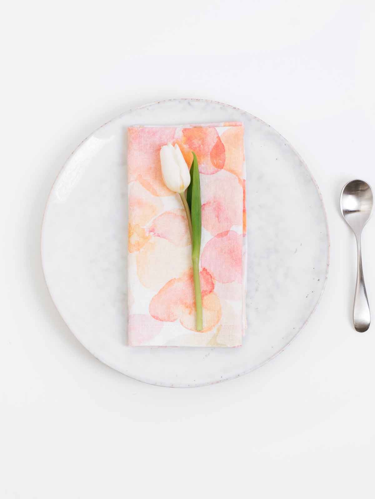 Serviette rosa Blumen, Leinen gesprochen Tischdecken und Servietten, Leinen, Leinen, Geschirr, Remix von Sophie, Leinentuch, Leinen Tischdecke, Bio.