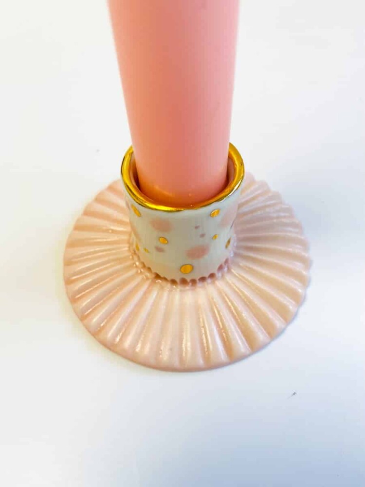 Kerzenständer, Kerzenständer mit Gold, Galerie-Pez, Porzellan-Kerzenständer