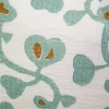 Remix von Sofie, Afroart, Kissen Herzblume mit Minze Blockdruck, Innenarchitektur, fairer Handel.