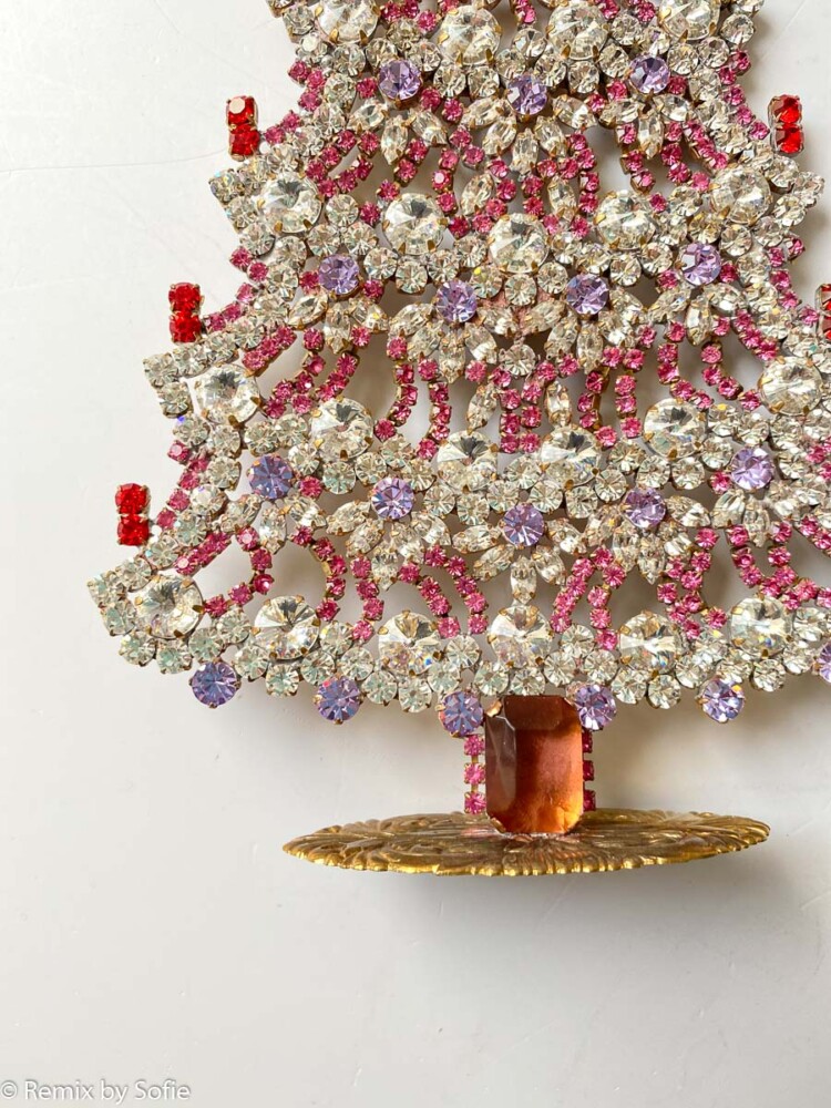 Weihnachtsbaum im Strass, Strass Weihnachtsbaum, Vintage Weihnachtsbaum, Tschechische Weihnachtsbäume, Tschechische Weihnachtsbaum, Weihnachtsschmuck.