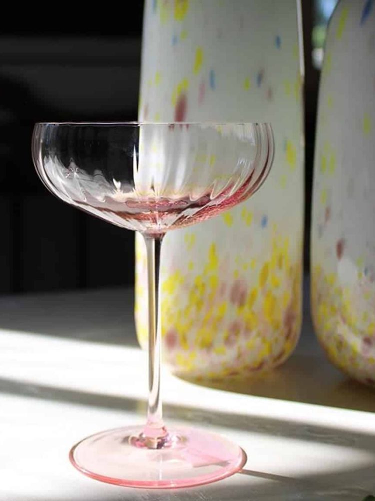 anna von lipa glass, anna von lipa champagner glas, champagner bowl, champagner glas, rosa glas,