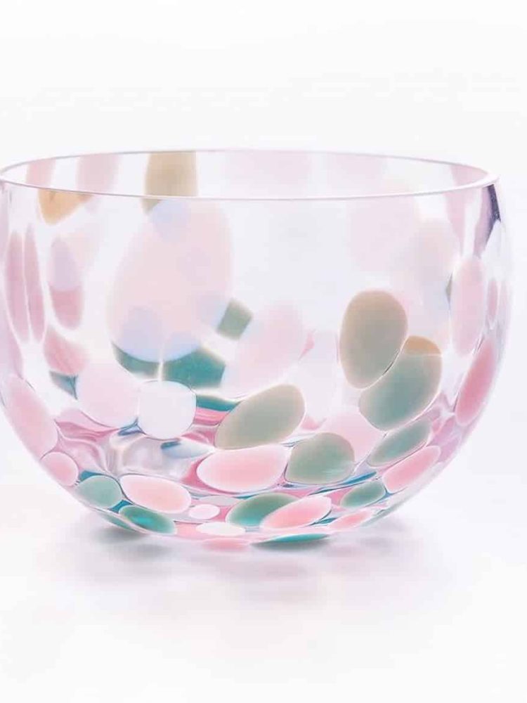Glasschüssel, Glasschüssel, kleine Schüssel, Tapasschüssel, Schale mit Opalflecken