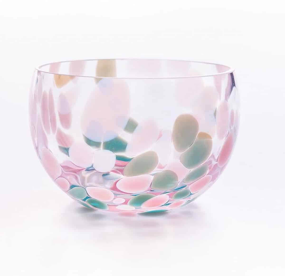 Glasschüssel, Glasschüssel, kleine Schüssel, Tapasschüssel, Schale mit Opalflecken
