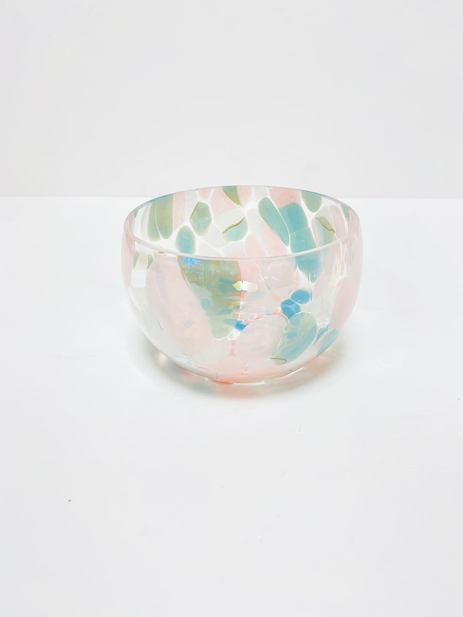 Glasschüssel, Glasschüssel, kleine Schüssel, Tapasschüssel, Schale mit Opalflecken