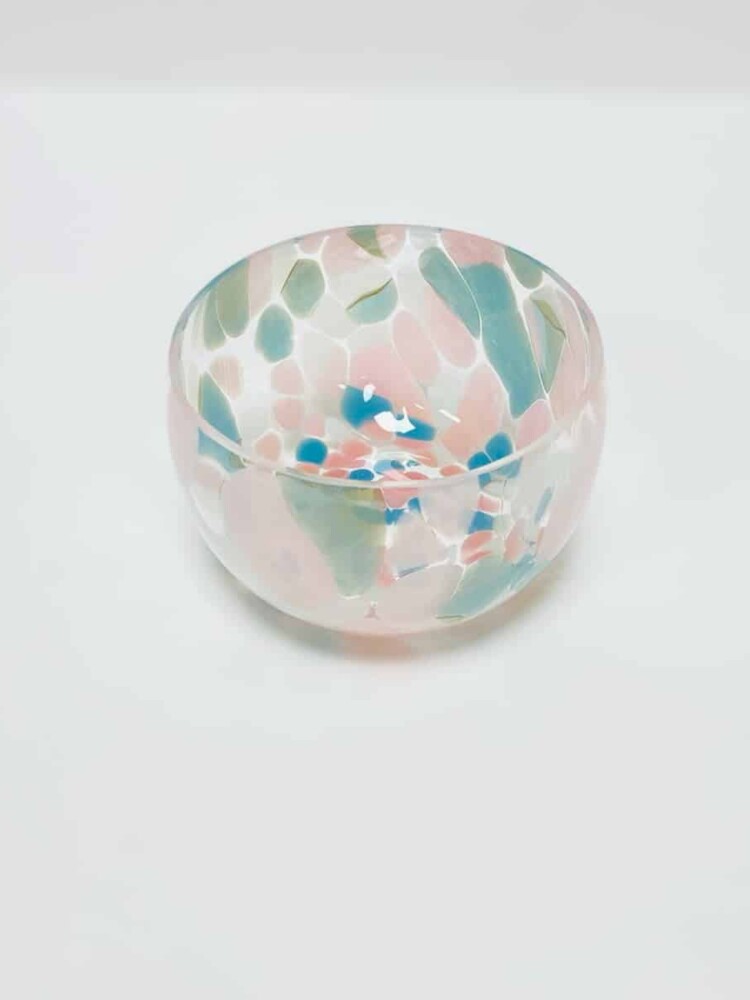 Glasschüssel, Glasschüssel, kleine Schüssel, Tapasschüssel, Schale mit Opalflecken