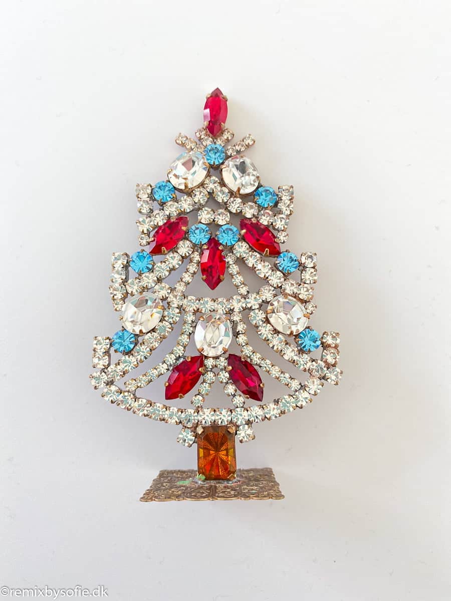 Weihnachtsbaum in Strasssteinen, Strasssteinen in Weihnachtsbäumen, Tschechische Weihnachtsbäume, Vintage Weihnachtsbäume