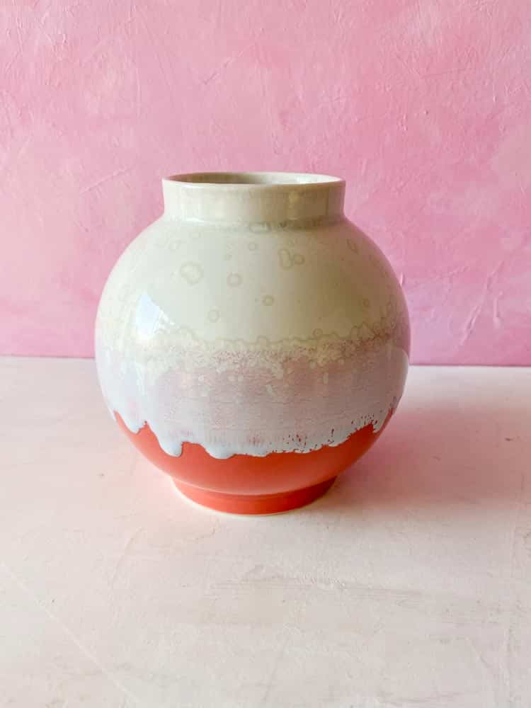 lena pedersen Keramik, Keramikvase, Keramik Blumentopf, Vase in Keramik, Vase in Porzellan, Vase in Farbstoffen, Kristallglasur, Vase, Blumenvase, Keramikvase