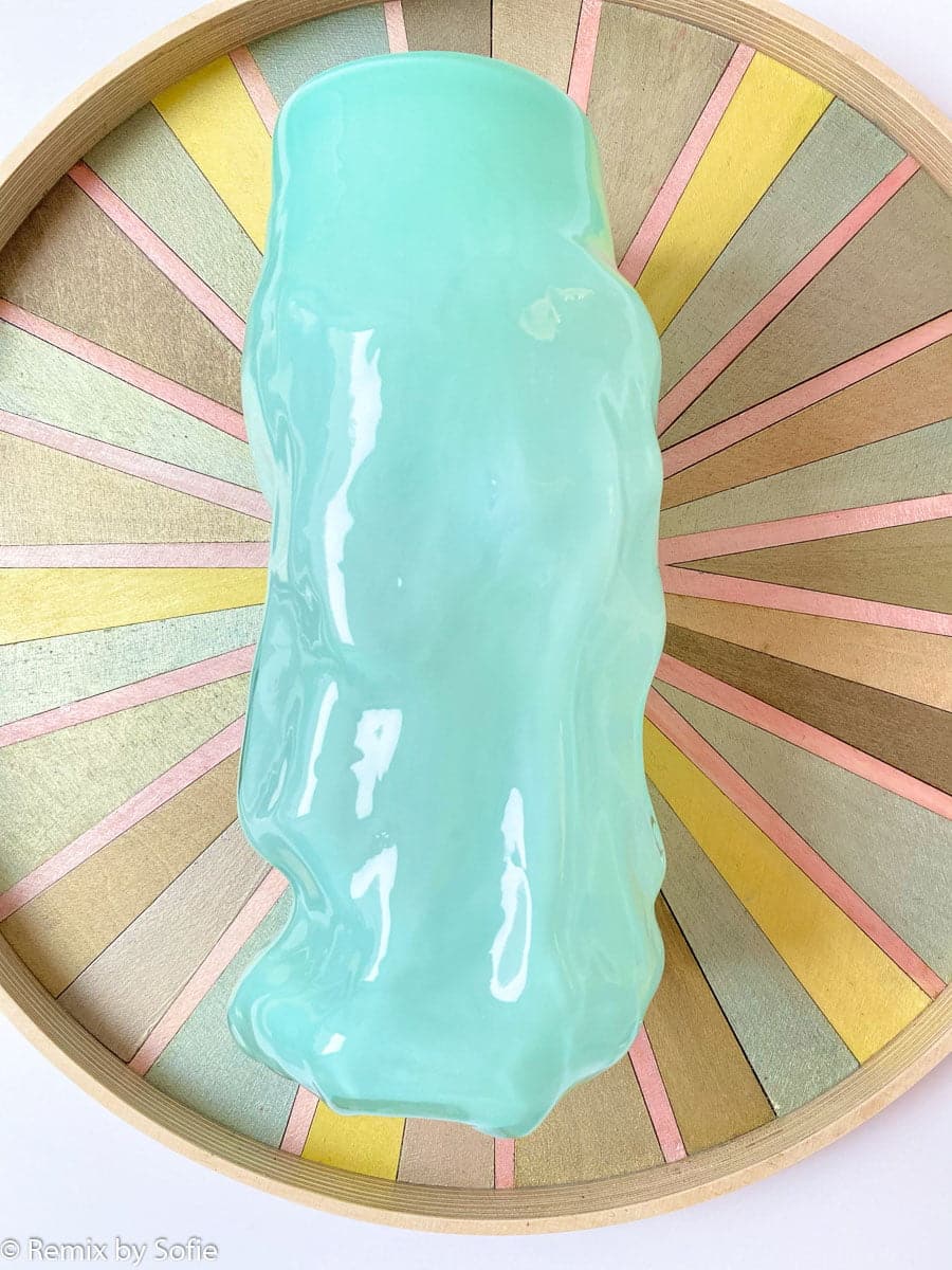 marie retpen Vase, Vasen, Blumenvase, mundgeblasenes Glas, blumenmundgeblasene Vase, curlvase, Vase in organischer Form, gelockte Vase, Remix von Sofie