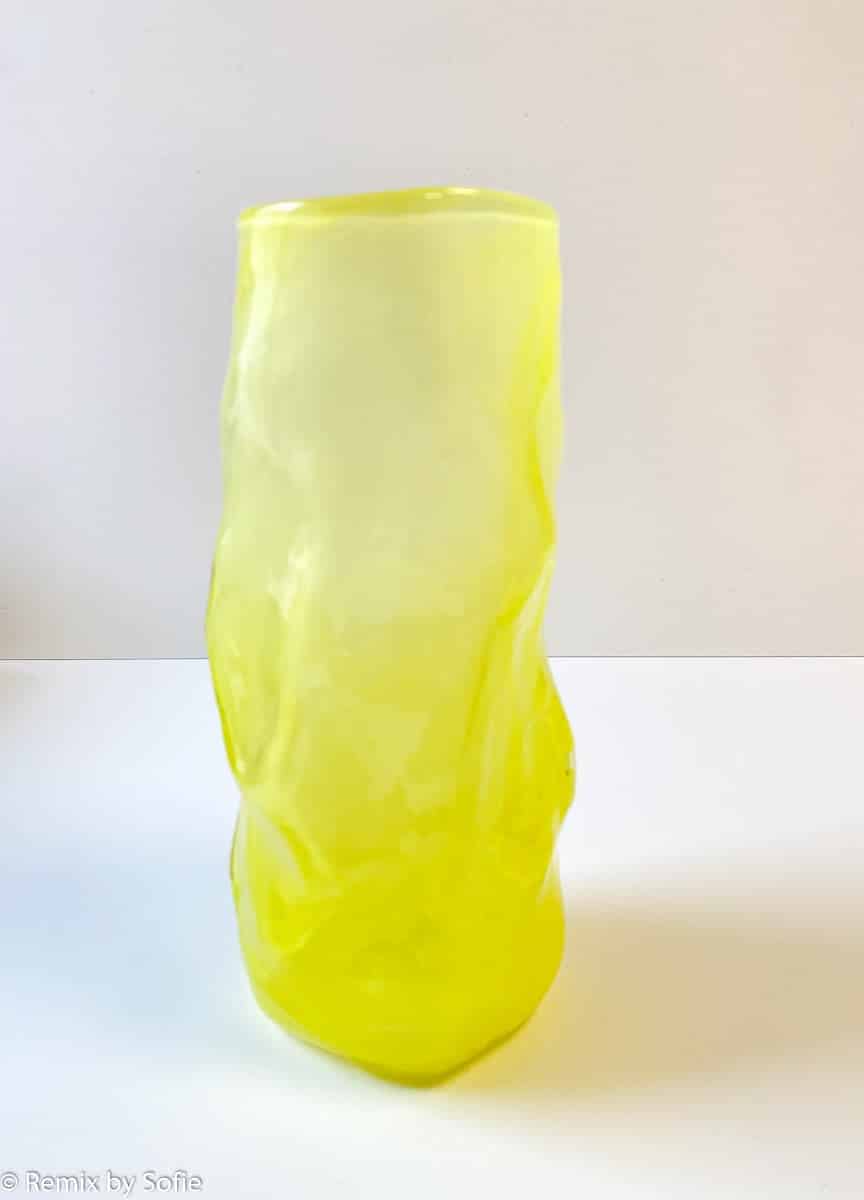 marie retpen Vase, Vasen, Blumenvase, mundgeblasenes Glas, blumenmundgeblasene Vase, curlvase, Vase in organischer Form, gelockte Vase, Remix von Sofie