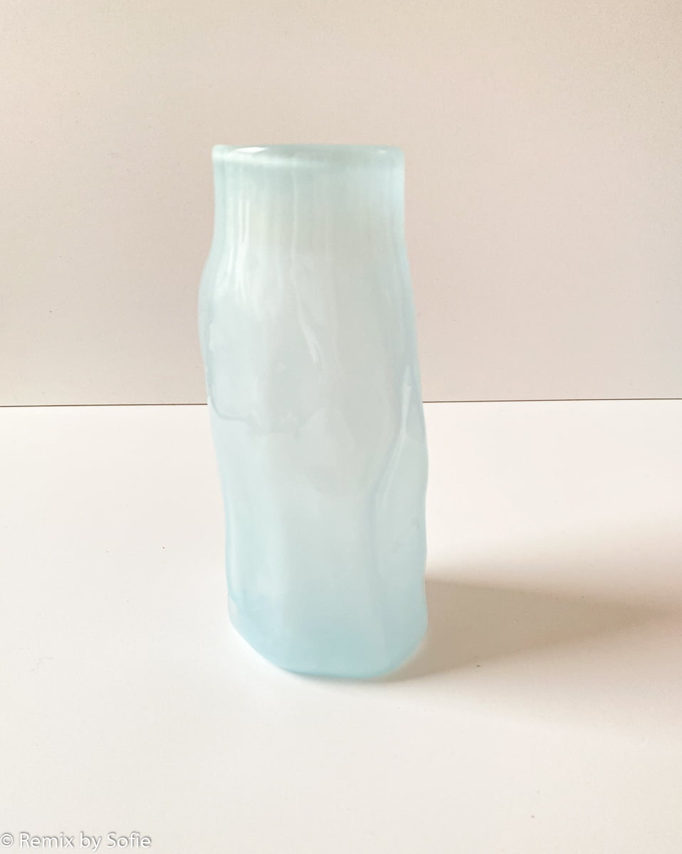 marie retpen Vase, Vasen, Blumenvase, mundgeblasenes Glas, blumenmundgeblasene Vase, curlvase, Vase in organischer Form, gelockte Vase, Remix von Sofie