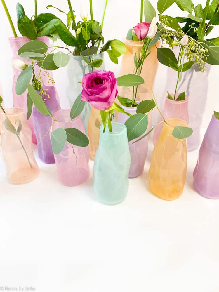 Marie Retpen Vase, Vasen, Blumenvase, mundgeblasenes Glas, mundgeblasene Blumenvase, Lockenvase, Vase in organischer Form,