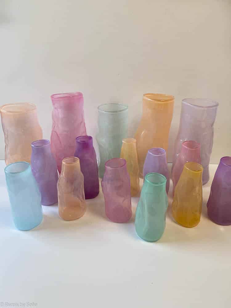 Marie Retpen Vase, Vasen, Blumenvase, mundgeblasenes Glas, mundgeblasene Blumenvase, Lockenvase, Vase in organischer Form,