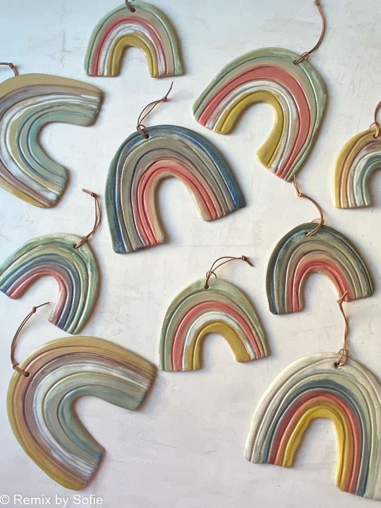 mia Lindbirk, Regenbogen, Keramik Regenbogen, Wanddekoration
