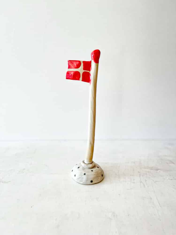 Keramikflagge, Flagge aus Ton, Geburtstagsflagge, Flagge mia lindbirk, Remix von Sofie, Windblown Flag, Dansbrogsflagge