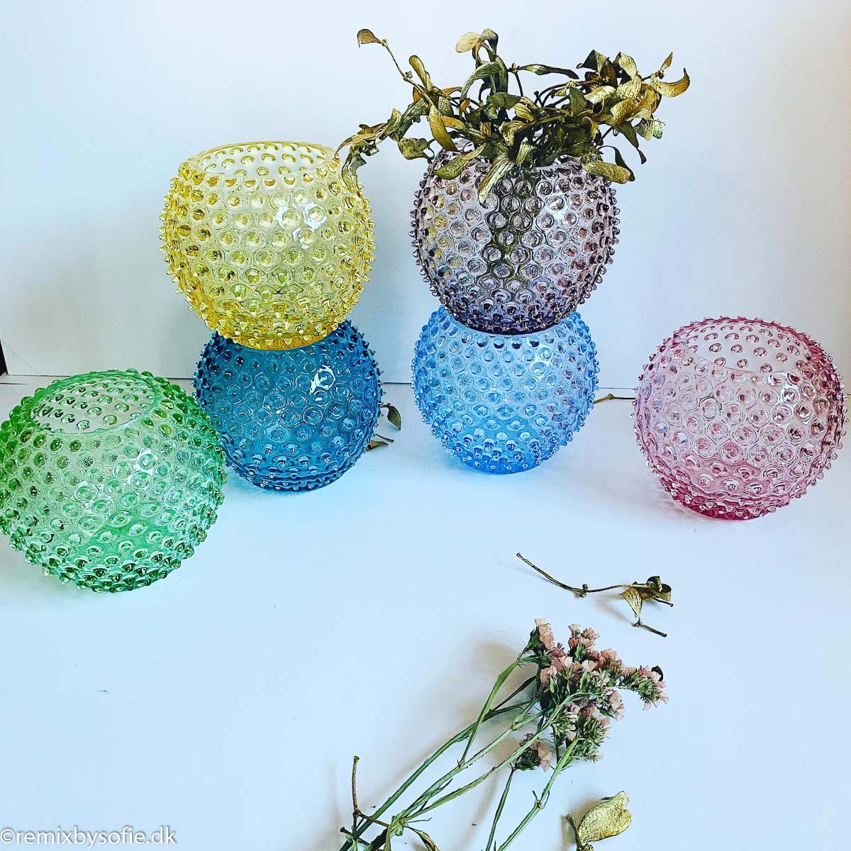Alternative Ansicht der Vase aus Stachelglas 18 cm - Kupfer (neubraun)