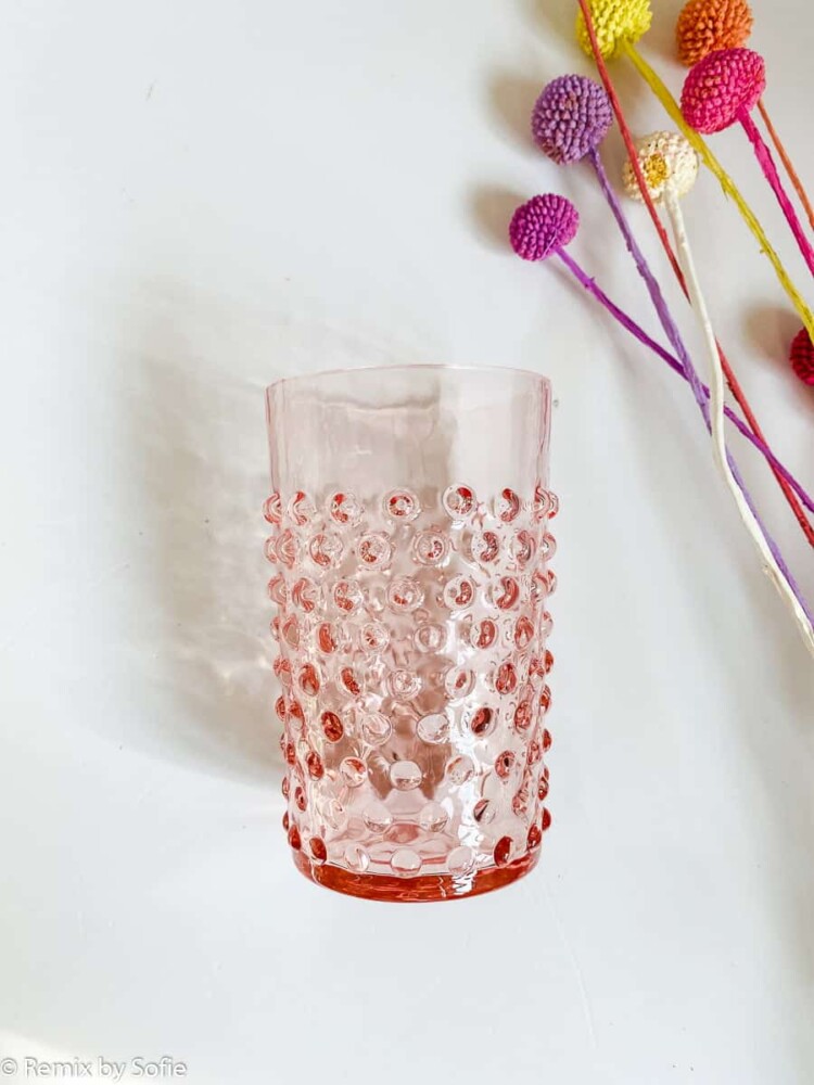 Igelglas in rosa