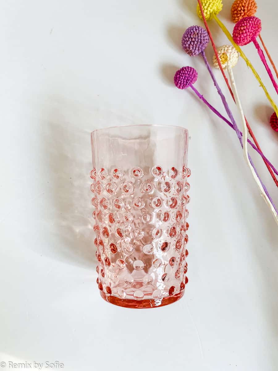 Igelglas in rosa